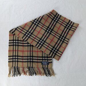 Burberry Classic Check Scarf Beige– Unisex 100% Cashmere – Luxury Holiday Gift.
